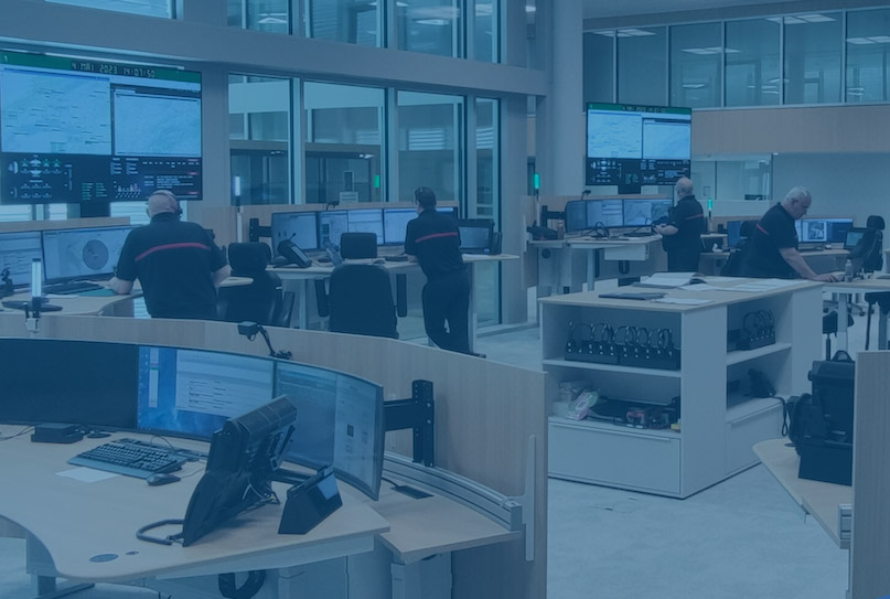 Video of the Deskflex KAPO Aargau central police control room installation in  Aargau, Switzerland